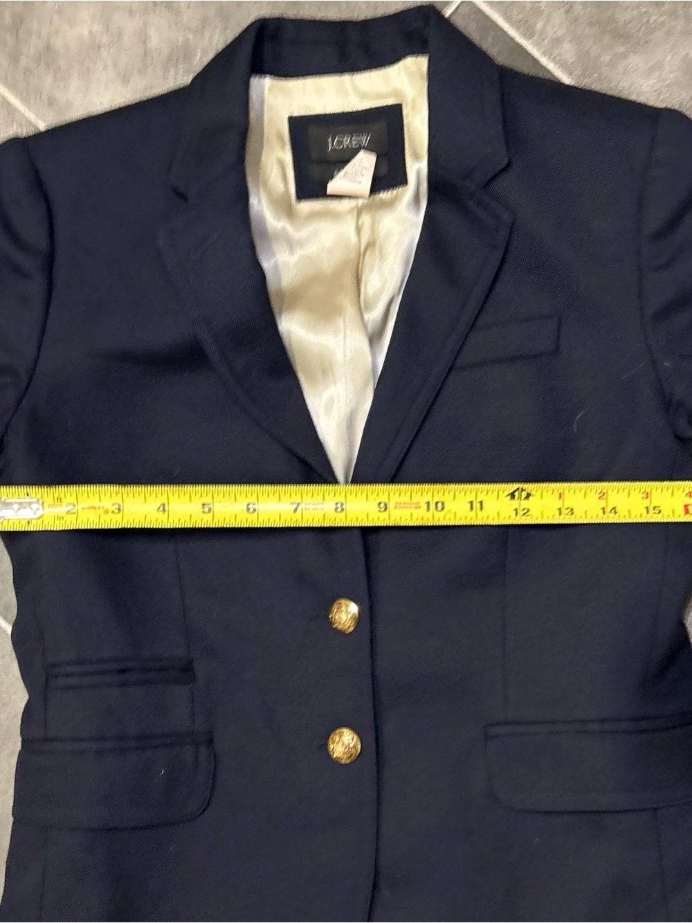 J Crew School Boy Women’s Blazer 98% wool Size 2 navy blue - Picture 6 of 10
